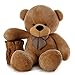 6 Foot Life-Size Teddy Bear Amber Brown Color Huge Stuffed Animal Teddybear Shaggy Cuddles (Original)