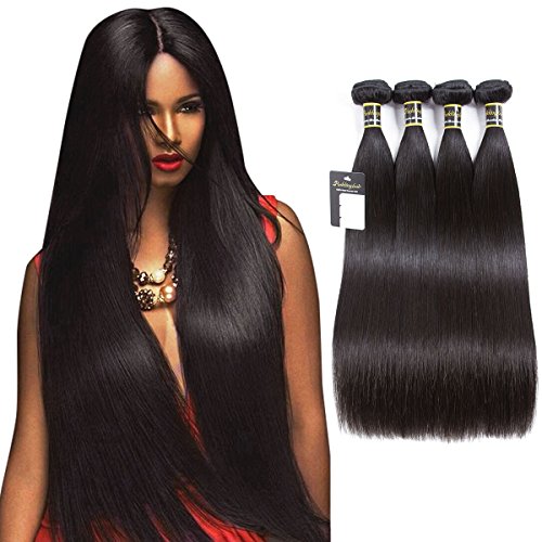 Puddinghair 20 20 22 22 Straight Brazilian Hair 4 Bundles 100