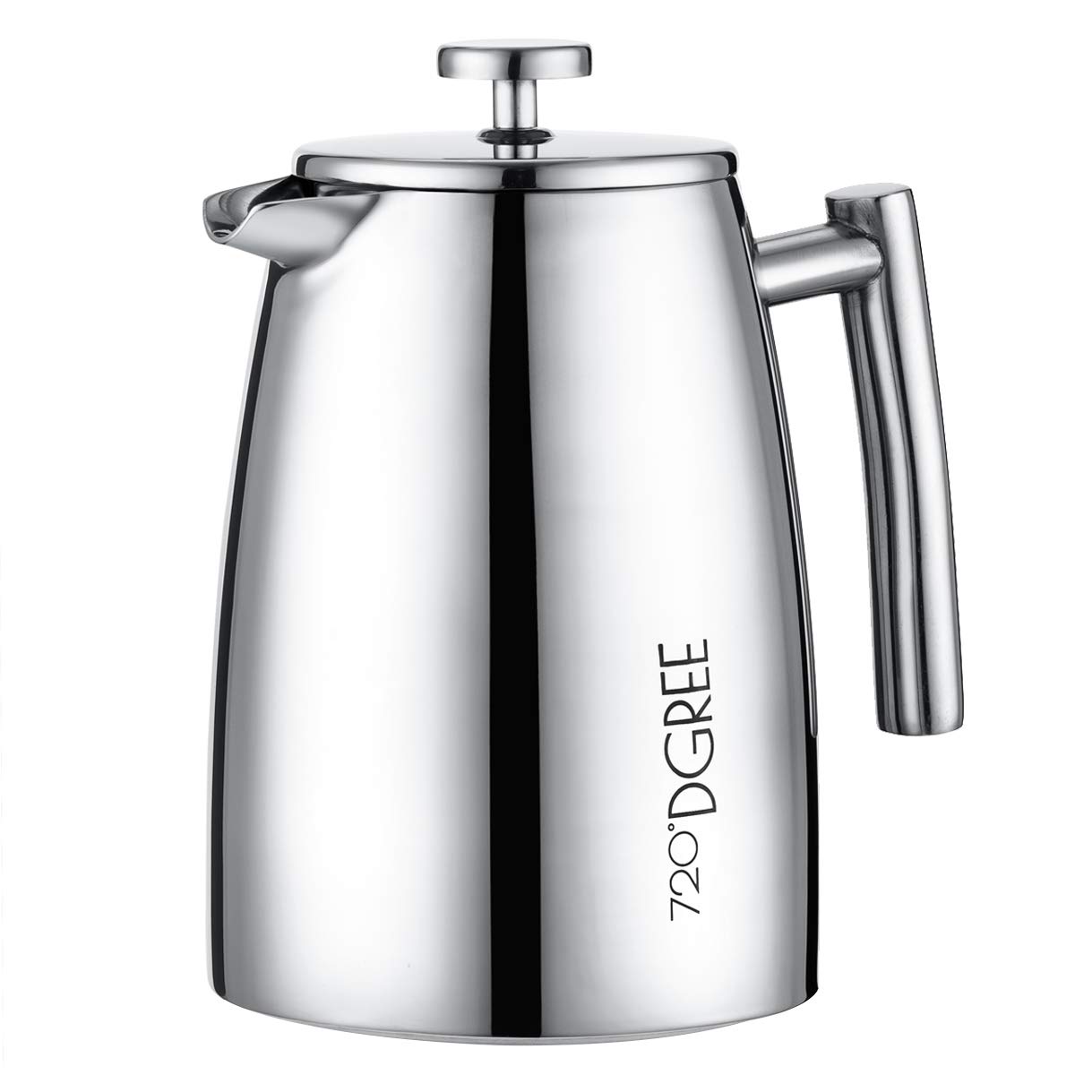 720°DGREE French Press “Sunrise“ - 1Liter | Premium Stainless Steel Coffee & Tea Maker with permanent Filter | Elegant Double Wall Insulated Cafetière for 4 to 8 Cups fresh brewed Coffee