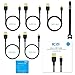 Micro USB Charging Cable, ICZI Micro USB Cable 6ft, 3ft, 1ft ,5 Pack Sync&Charging Cable for Samsung, Nexus, LG, Android Smartphone and More - Black