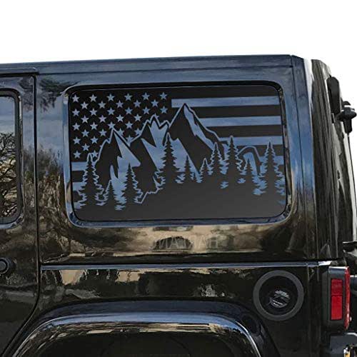 USA Flag w/Outdoor Mountain Scene Decals For 2007 2021