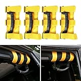 JeCar 4 x Heavy Duty Roll Bar Grab Handles for Jeep Wrangler 1955-2018 JK JL CJ YJ TJ Unlimited (Yellow)