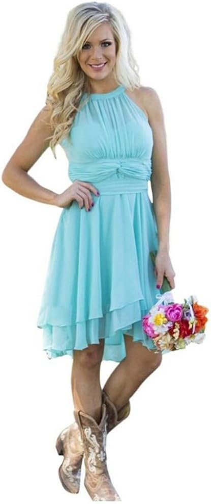Aokaixin Plus Size Short Country Bridesmaid Dresses Western Wedding Guest Wears
