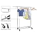 SONGMICS Rolling Garment Rack Collapsible Heavy-Duty Clothing Hanging Rack on Lockable Wheels Chrome Finish ULLR11C