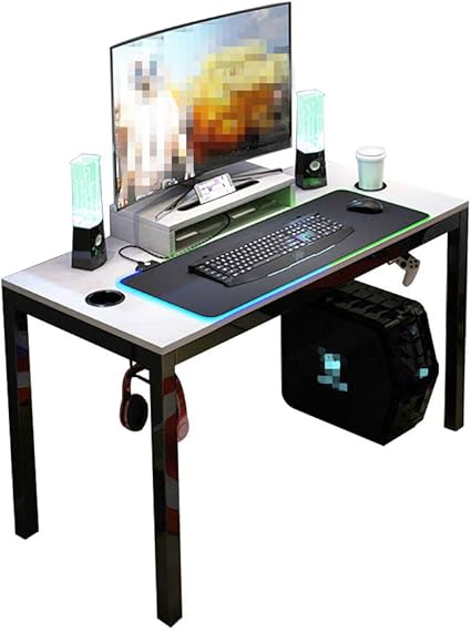 Dlandhome Tout En Un Pc Gaming Table Bureau Pour Ordinateur De Jeu Pro Avec Tapis De