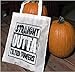 Straight Outta Tilted Printed Tote Bag, 14.5x15