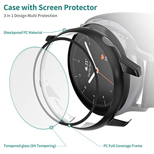 Vitty-Hard-PC-Case-with-Tempered-Glass-Screen-Protector-Compatible-with-Samsung-Galaxy-Active-2-44mm-Electroplated-Case-for-All-Around-Coverage-Protective-Bumpers-Cover-for-Galaxy-Watch-Active-2