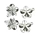 Housweety 20 PCs Silver Tone Lily Flower Charms Pendants Findings