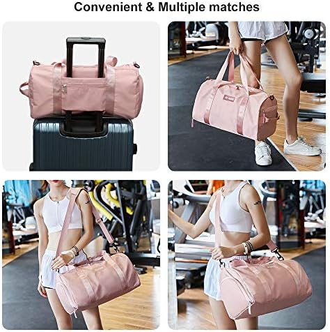 Small Sports Gym Bag for Women, Waterproof Weekender Travel Duffel Bag for Women & Men, Overnight Tote Carry On Bag with Shoes Compartment & Wet Pocket 5 Small Sports Gym Bag for Women, Waterproof Weekender Travel Duffel Bag for Women & Men, Overnight Tote Carry On Bag with Shoes Compartment & Wet Pocket