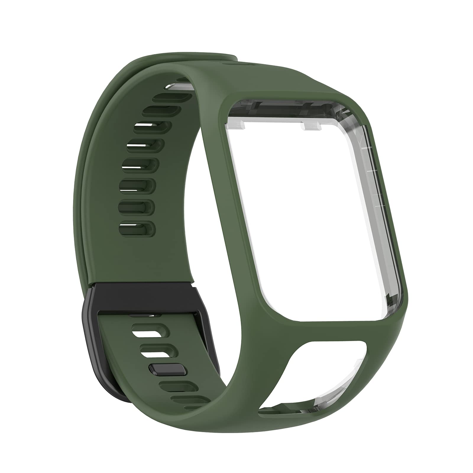 Watch Strap for TomTom Golfer 2/Runner 2/Runner 3 Strap, Replacement Band Wristband for TomTom Spark/Adventurer Women Men Smartwatch, Dark Green