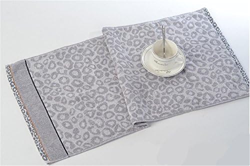 GKRY 100% Egyptian Cotton/Super Soft and Highly Absorbent/Machine Washable/Absorbent and Quick Dry Face Cloth/Microfiber ExtraThe new towels cotton leopard print a 34x74cm, Gray