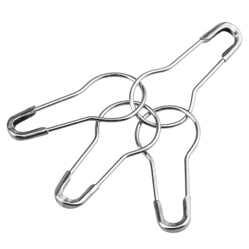 WMYCONGCONG 1000 pcs Silver Bulb Safety Pin Clips, Pear Shaped Locking Gourd Pins, Small Calabash Knitting Stitch Markers for DIY Crafting, Sewing, Clothing Making