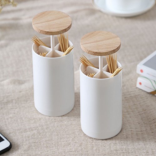 H&xy Automatic Pop-up Cotton Bud Swabs Toothpick Holder Dispenser Case