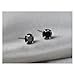 SILBERTALE 925 Sterling Silver Black Cubic Zirconia 3mm-8mm CZ Stud Earrings Men Women