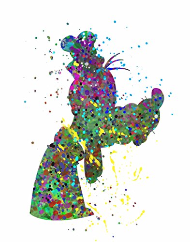 ArtDashPop Art Print: Watercolor Splatter GOOFY Abstract (8"×10" print)