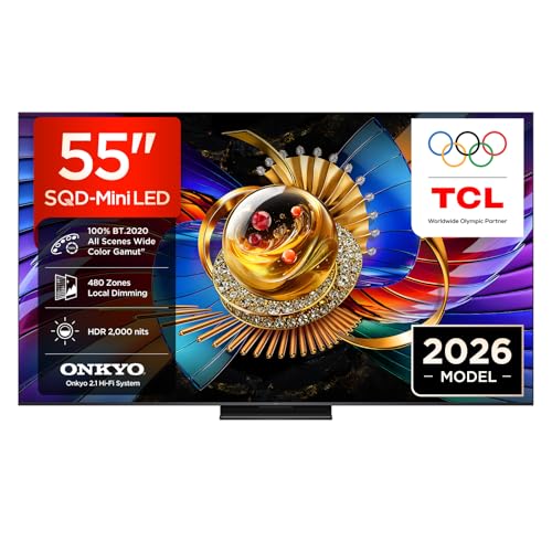 55Q7D Pro 55” SQD-Mini LED TV, 4K HDR 2000 nits, 480 Zones de Gradation, Google TV, Dolby Vision IQ & Atmos, 2.1 Onkyo, 144Hz, Apple AirPlay 2 & Alexa