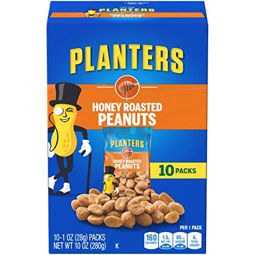 Planters Honey Roasted Peanuts (1 oz Bags, Pack of 10)