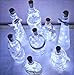 Decorman Wine Bottle Lights with Cork 12 Pcs 15 LEDs Cork Shape Silver Copper Wire Battery Powered LED Fairy String Lights for DIY/Decor/Party/Wedding/Christmas/Halloween