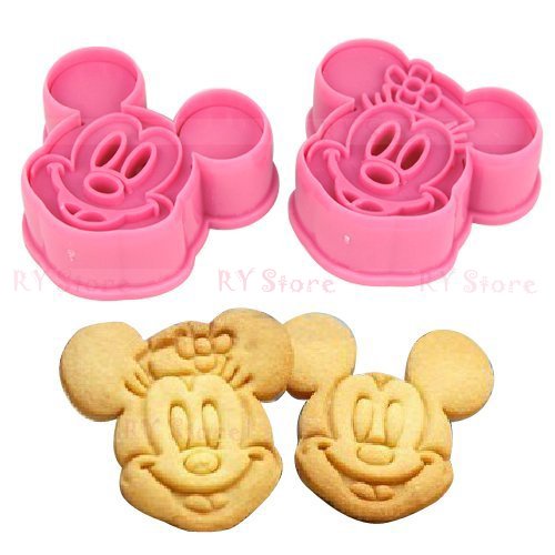 1 Set Cute Mickey Mouse Design Baking Cookie Fondant Cake SugarCraft Biscuit Chocolate Clays DIY Modelling Paste Decorating Plunger Cutter Stamp Pull Press Mold Tools Tool