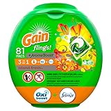 Gain flings! Laundry Detergent Pacs plus Aroma Boost, Island Fresh Scent, HE Compatible, 81 Count (Packaging May Vary)