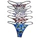 Panasilk Womens Silk Thong Panties Flower 5 Pairs in One Economic Pack