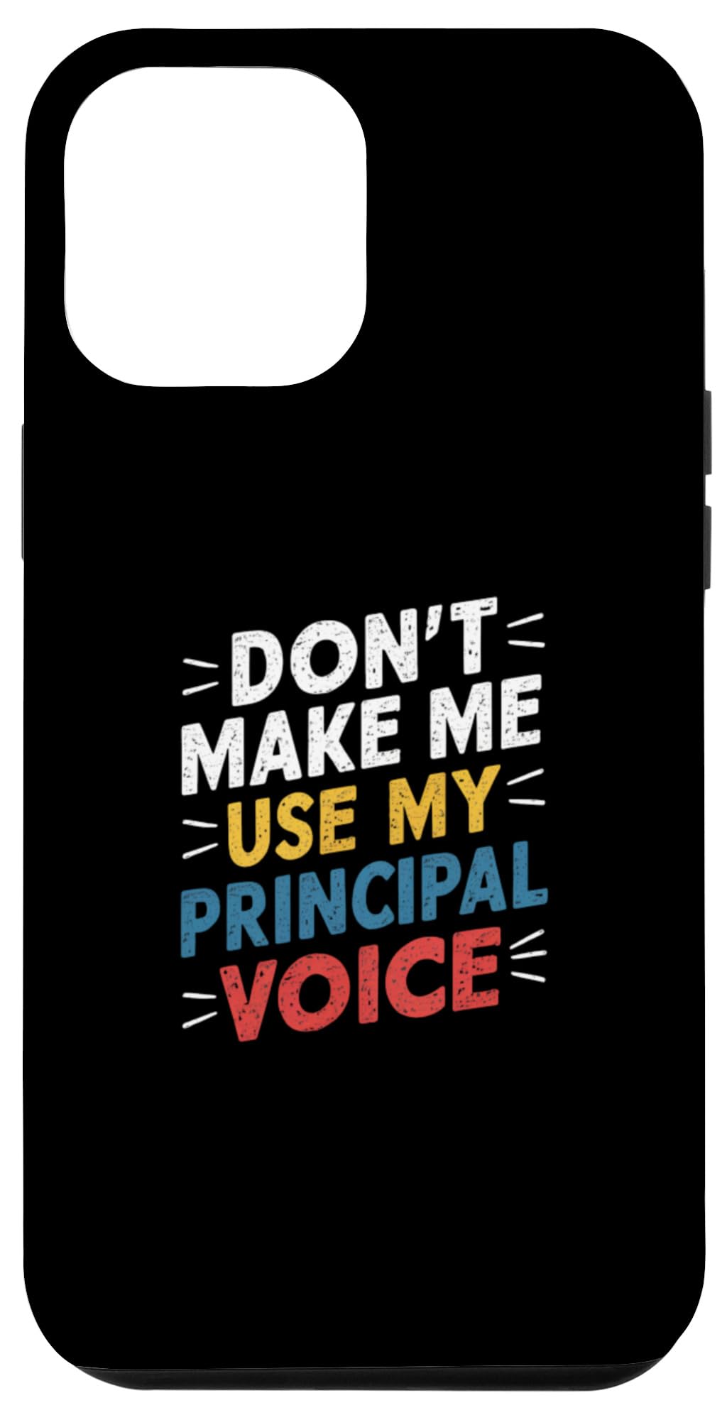 iPhone 15 Pro Max Don't Make Me Use My Principal Voice Funny Print Case