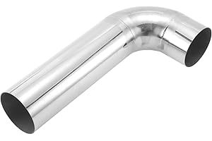 Motoforti 3" OD 90 Degree Mandrel Bend Elbow 3 Nnch Exhaust Tube Piping 11.8 Inch Length Surface Polishing l Extended Pipe fo