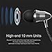 In-Ear Earbuds Headphones with Super Bass Mic Noise Cancelling HIFI DJ Professional Monitor Metal Wired Earphones for Android IPhone Universal 3.5MM - Gray