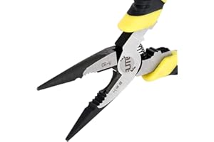 AINUOSEN 8 inch Needle Nose Pliers with Wire Cutter Linesman Pliers for Crimping,Cutting,Crimping, Shearing|Chrome Vanadium Steel Forged| Rust-Proof Coated|Comfort Grips…