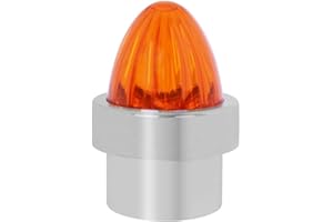 GG Grand General 94760 Amber Chrome Aluminium Cap & Amber Watermelon Lens for 1 Inch Bumper Guide