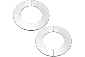 PATIKIL Wall Split Flange 3" (83mm),2 Pcs Stainless Steel Round Self-Adhesive Escutcheon Plate Plumbing Wall Cover for Kitchen Bathroom Arm Pipe Faucet Decoration, Silver