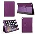 Bear Motion for iPad Air 2 - Genuine Leather Folio Case for iPad Air 2 with Built in Stand (Supports Smart Cover Function) (Purple)