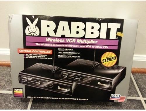 Gemini Rabbit Wireless Vcr Multiplier The Ultimate In Broadcasting From One Vcr To Other Tvs Use Also For Extending Cable, Baby Monitoring Security