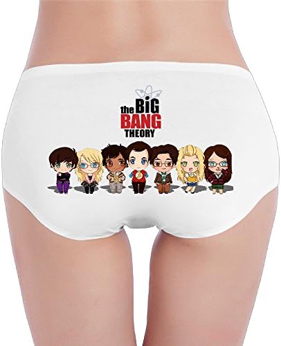 XJBD Women's Low-Waist The Big Bang Theory Season Hipsters Underwear White M