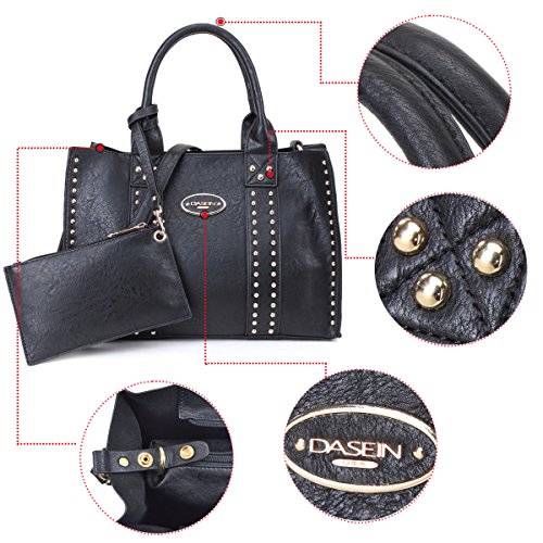 Women Handbag 3 Pieces Set Leather Shoulder Bag Satchel Purse 3 in 1 Simple Design Bronze - Thumbnail 5