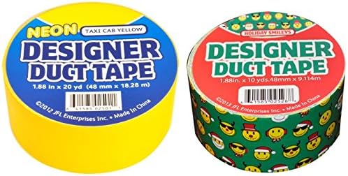 Just For Laughs Duct Tape 2-Pack Christmas Smileys/Taxi Cab Yellow