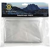 Six Moon Designs Polycro Footprint - Large Ultralight Tent Ground Cloth 2-Pack - Protective Polyolefin Groundsheet for 2 Person Tents, Haven, Lunar Duo, Deschutes - Clear Vapor Moisture Barrier