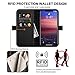 Zover Compatible with iPhone Xs/X Case Detachable Genuine Leather Wallet Case Support Wireless Charging Magnetic Car Mount Holder RFID Blocking Kickstand Feature Magnetic Closure Gift Box Black