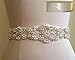 Trlyc Ivory Sash Handmade Wedding Dress Bridal Sash Belt Appliques Rhinestone Satin Crystal= 21