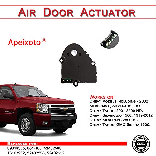 Blend Door Actuator for Chevy Silverado 1500 Silverado 2500 HD Tahoe