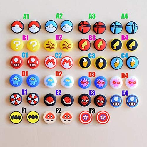 Silicone Analog Thumb Stick Grip Caps Joystick Cap Thumbgrip Thumbstick Cap for Nintendo Switch Lite Console NS Joy-Con Controller (D2)