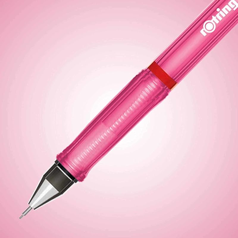 Visuclick portaminas | 0,7 mm | Mina 2B | Cuerpo rosa vivo | 12 unidades