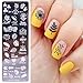 LEBY Newest Nail Stamping Plates Kit Sets 6pcs Nail Art Stamp Templates Image Plate Free Stamper & Scraper Nail Art Tools (Flower Series)