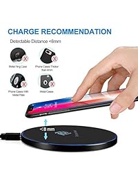 Fortune Nexus   Cargador inalámbrico para iPhone X XS XS Max Xr 8 8 Plus, Samsung Galaxy S9 S9 Plus Note 8 S8 S8 Plus
