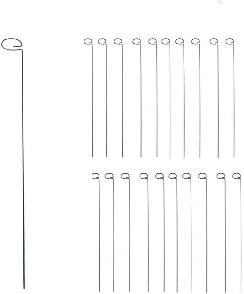 Tingyuan24 Inches Single Stem Plant Support Stakes Steel Garden Stakes Plant Atem Support, Pack of 20