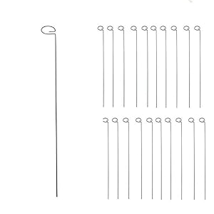 Tingyuan 24 Inches Single Stem Plant Support Stakes Steel Garden Stakes, Pack of 20