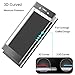 AMOVO Xperia XZ Premium Screen Protector, Sony Xperia XZ Premium Tempered Glass [Full Coverage] [3D Curved] Carbon Fiber Screen Protector for Sony Xperia XZ Premium (Silver)