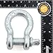 Red Hound Auto 2 Shackles 3/4 Inches Galvanized D Ring Marine Anchor Bow with Screw Pin 4.5 Ton