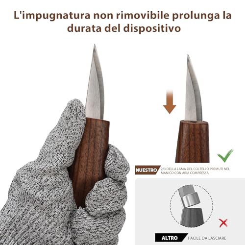 15 Piece Wood Carving Kit, Wood Carving Tool Set with Safety Gloves, Polishing Stone, Sharpening, Wood Carving Tools for DIY Beginners
