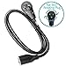Maximm Cable 6 Feet 360° Rotating Flat Plug Extension Cord/Wire, 3 Prong Grounded Wire 16 Awg Power Cord - Black UL Certified